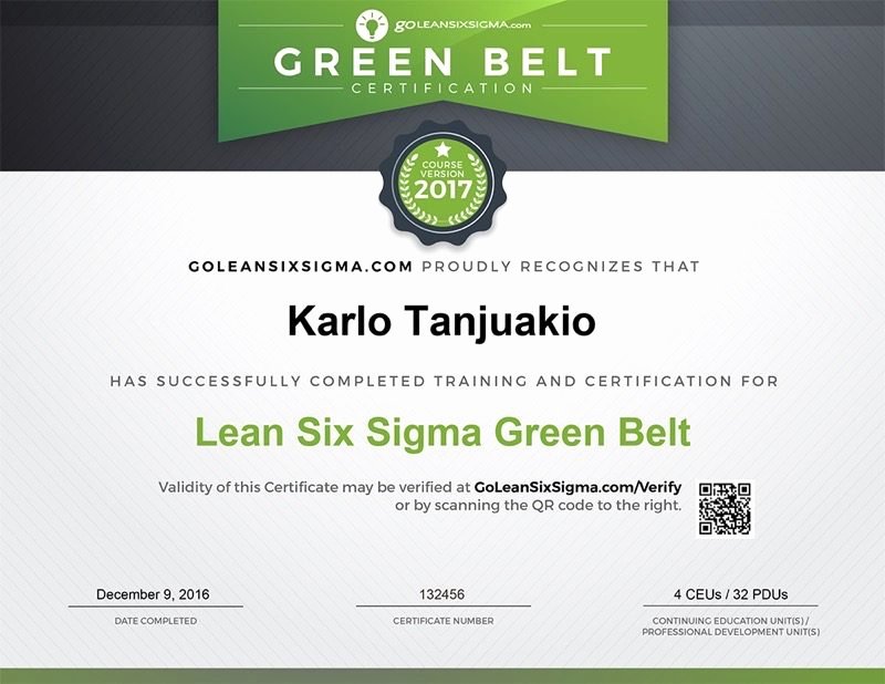 Six Sigma Green Belt Certificate Template Fresh Lean Six Sigma Green Belt Training &amp; Certification