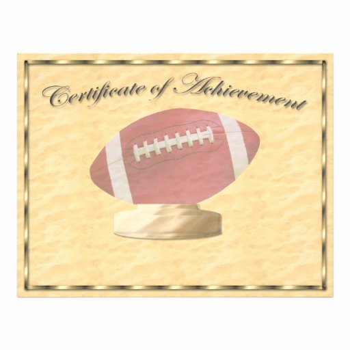 Soccer Certificate Of Achievement New Football Certificate Of Achievement Flyer