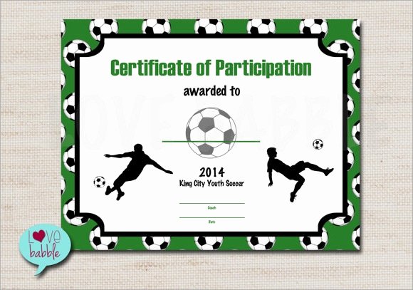 Soccer Certificate Template Word Fresh Free 16 Sample Football Certificate Templates In Pdf