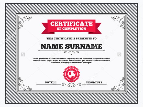 Soccer Certificates Microsoft Word Unique soccer Certificate Template 18 Psd Ai Indesign Word