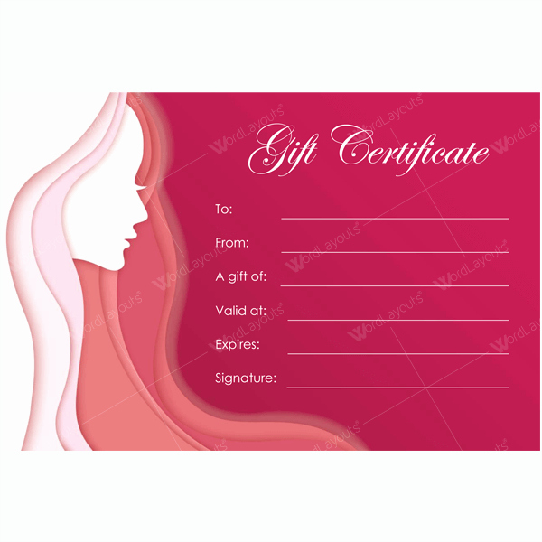 Spa Gift Certificate Template New Gift Certificate 27