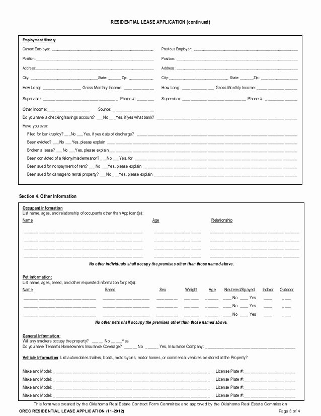 Spay and Neuter Contract Template Fresh Lease Application