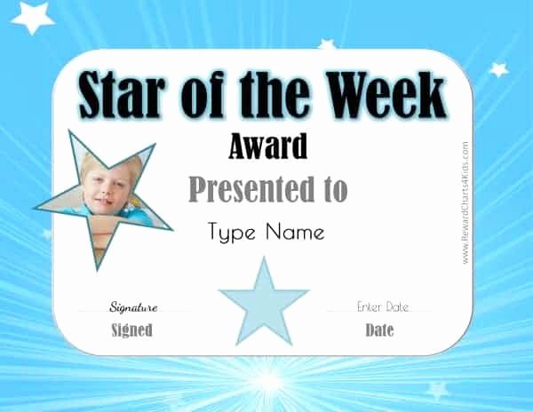 Star Of the Week Poster Printable Unique Star Of the Week