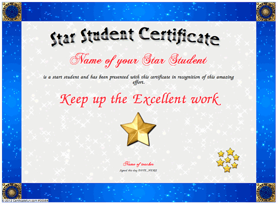 Star Of the Week Template Lovely Pin by Certificate Fun On Fun Certificate Templates