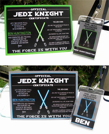Star Wars Certificate Template Luxury Star Wars Jedi Training Birthday Party Printables