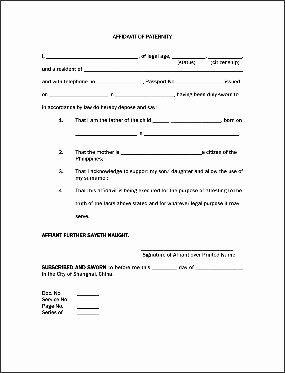 Statement Of Facts Example Fresh 6 Affidavit form Template In Word Sampletemplatess