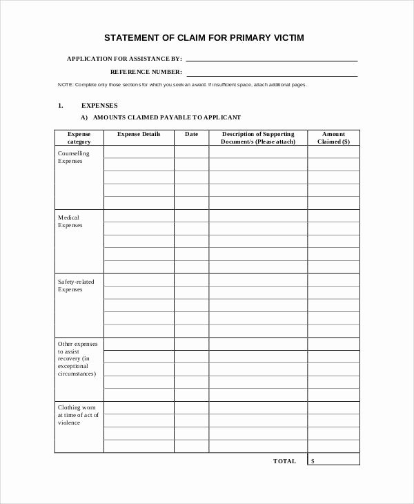 Statement Of Personal History form Best Of Printable Statement form
