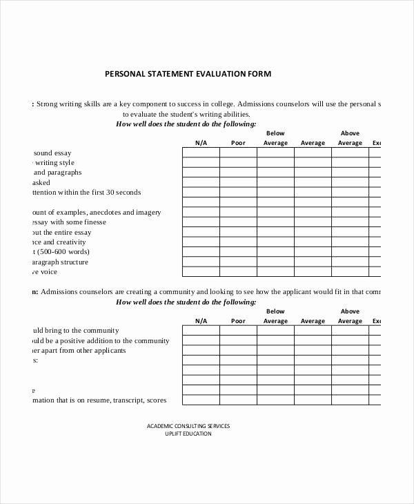 Statement Of Personal History form Fresh 36 Free Statement forms