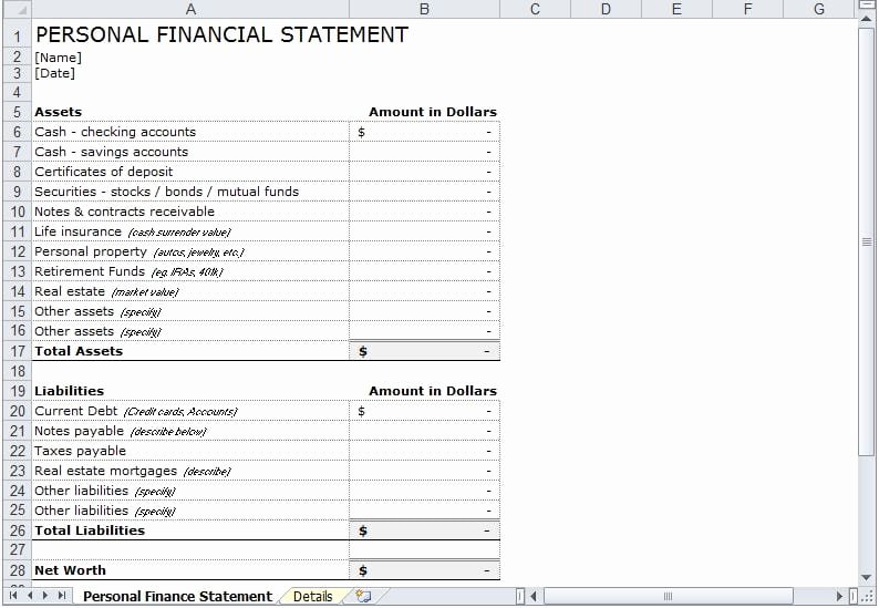 Statement Of Personal History form Unique Personal In E Statement form