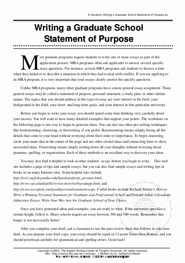 Statement Of Purpose for Masters Sample Best Of sop Questions