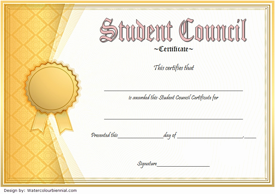  20 Student Council Awards Certificates Dannybarrantes Template