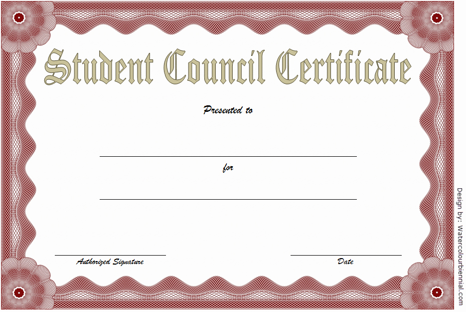  20 Student Council Awards Certificates Dannybarrantes Template