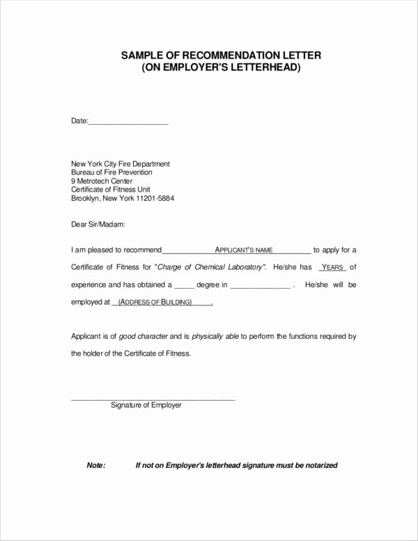 Student General Employment Certificate Best Of Free 13 Sample Re Mendation Letter Templates From