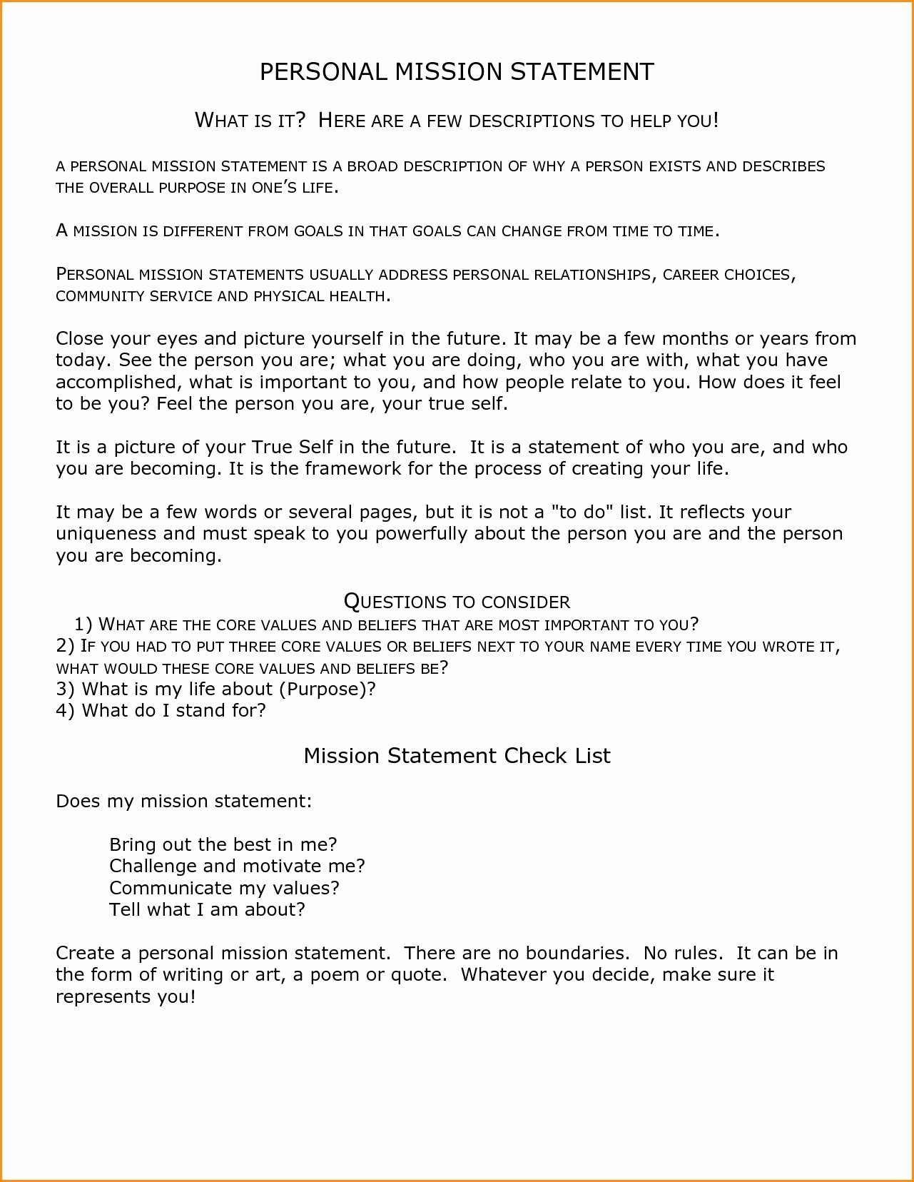 Student Mission Statement Examples Luxury Personal Mission Statement Examples for Students