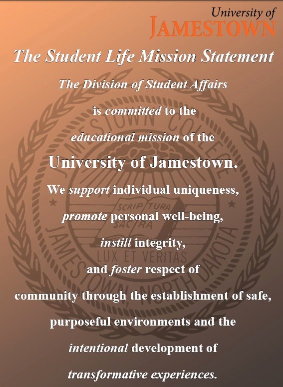 Student Mission Statement Lovely Fice Of Student Retention University Of Jamestown