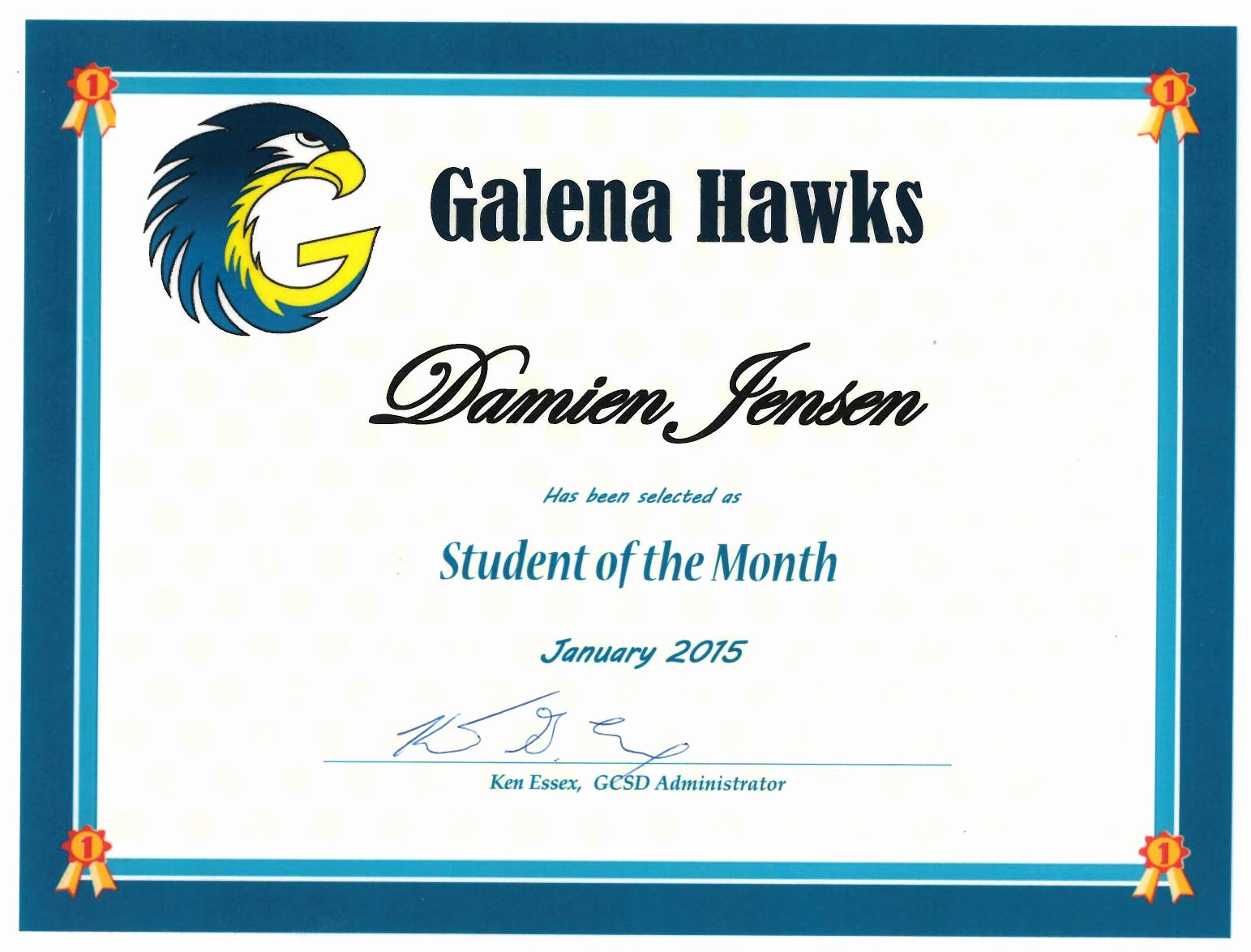 Student Of the Month Certificate Awesome January Students Of the Month Honored at assembly