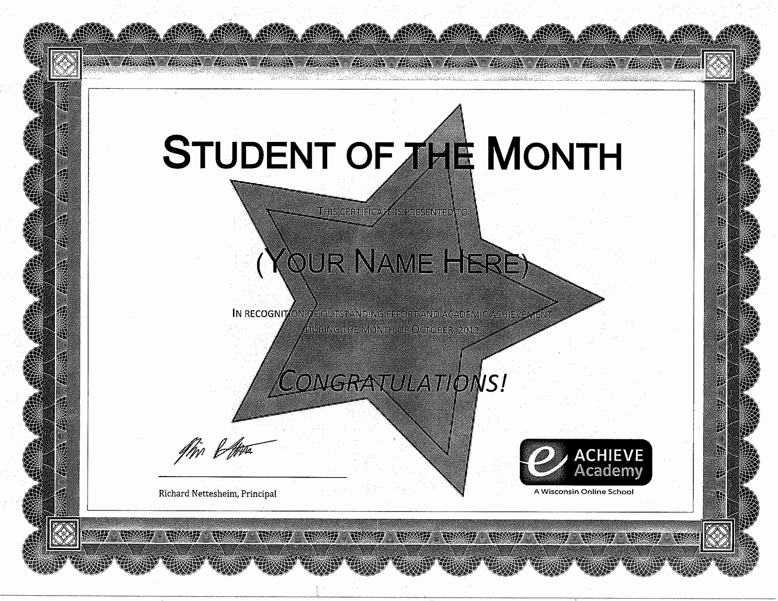 Student Of the Month Certificate Best Of Learning for Your Lifestyle Students Of the Month