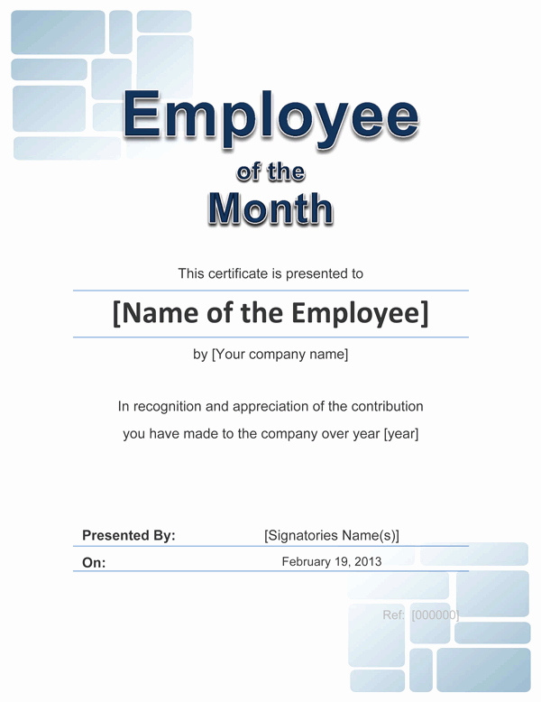 Student Of the Month Certificate Word Lovely Employee Award Cetificate