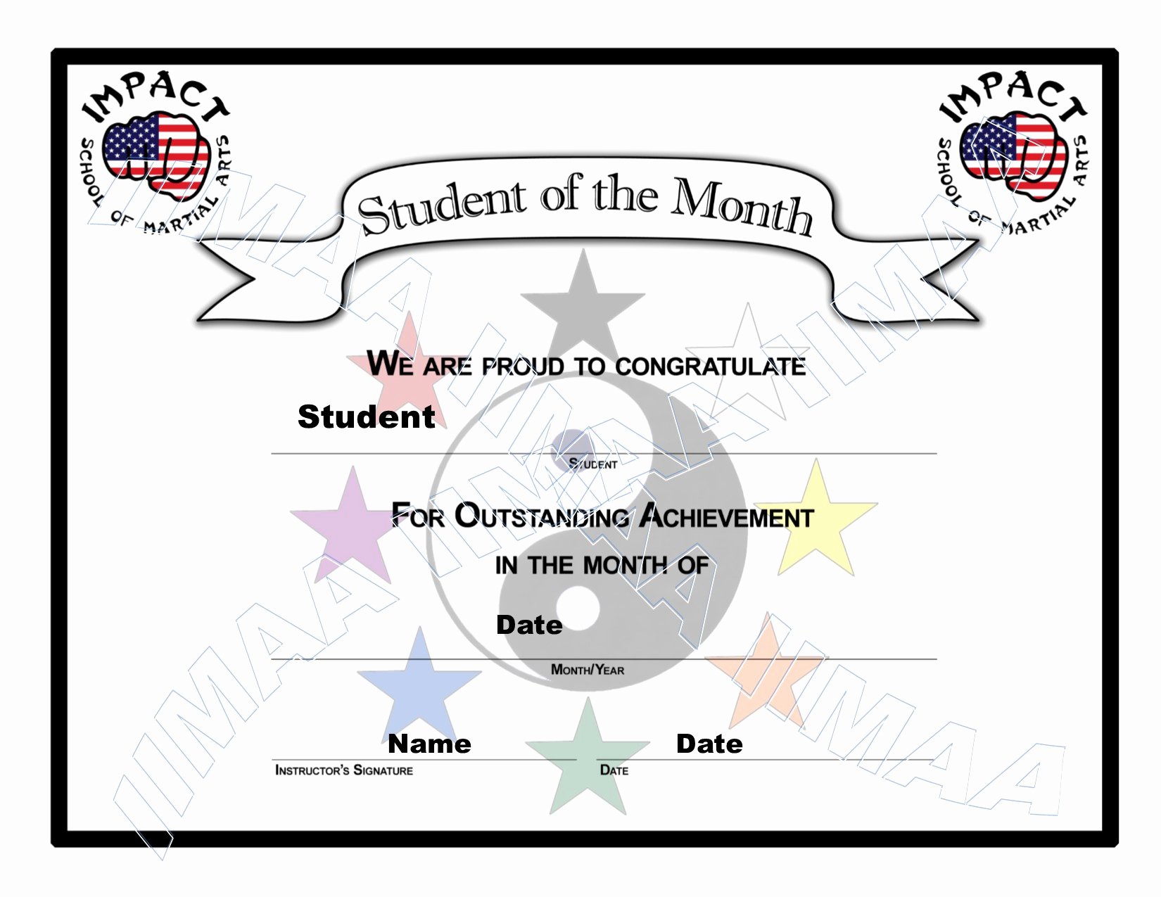 Student Of the Month Certificates Elegant Certificate Student Of the Month
