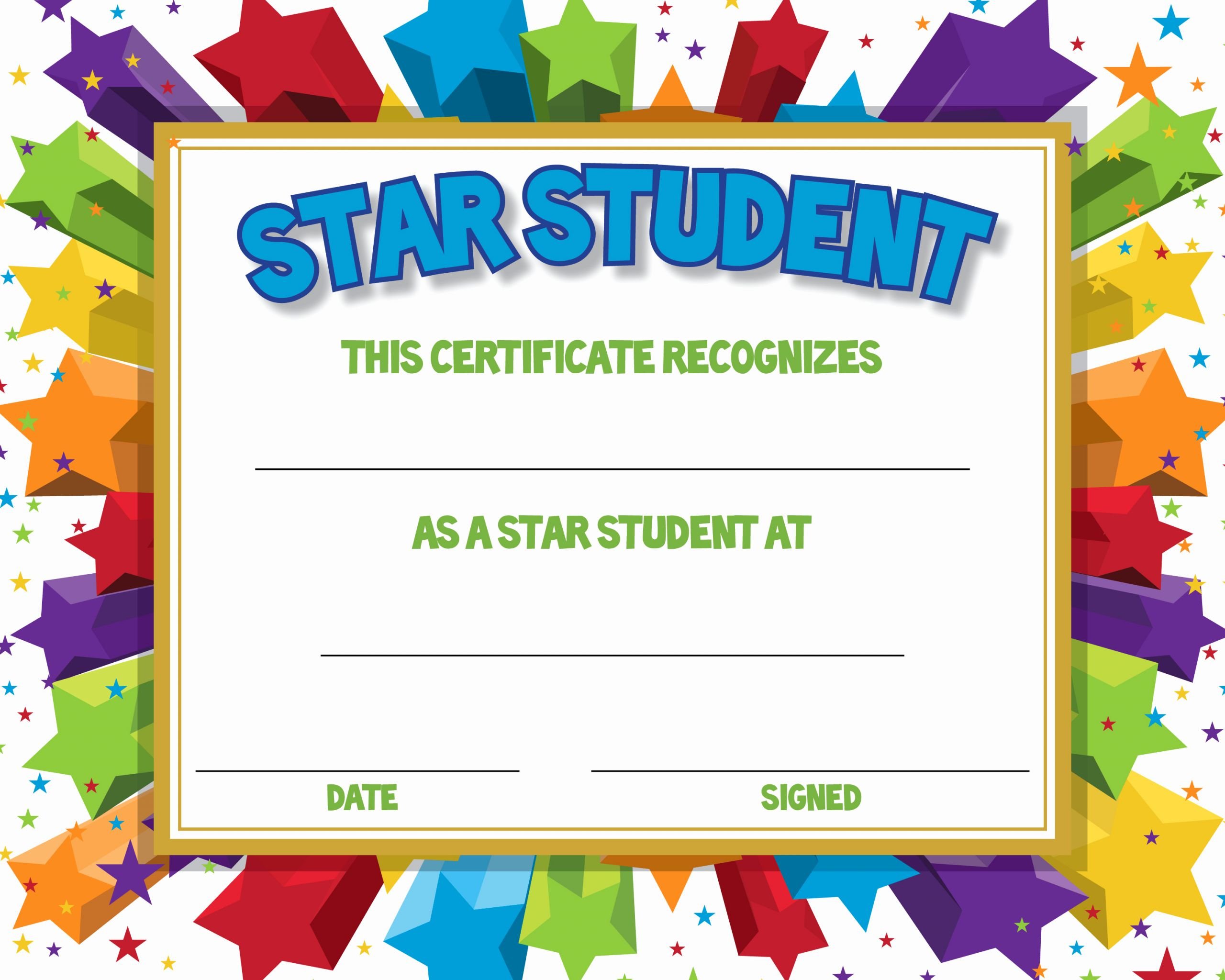 Student Of The Month Certificate Free Printable