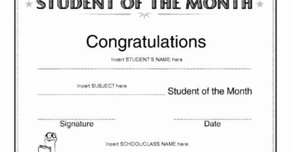 Student Of the Month Template Awesome Education World Student Of the Month Award Template