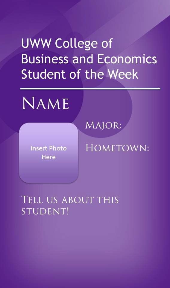 Student Of the Month Template Elegant Digital Signage College Of Business and Economics