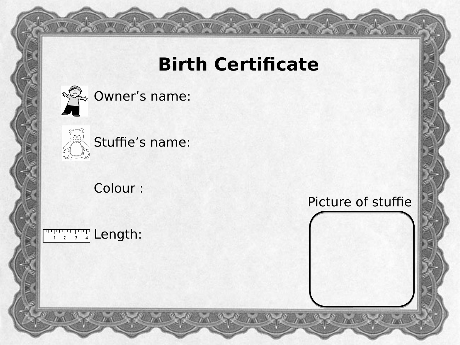 Stuffed Animal Birth Certificate Template Elegant Browse Our Grade 1 Mathematics Resources