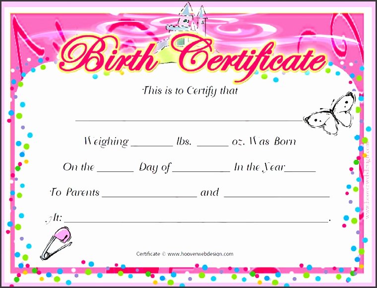 Stuffed Animal Birth Certificate Template Unique 6 Creative Birth Certificate Template Sampletemplatess