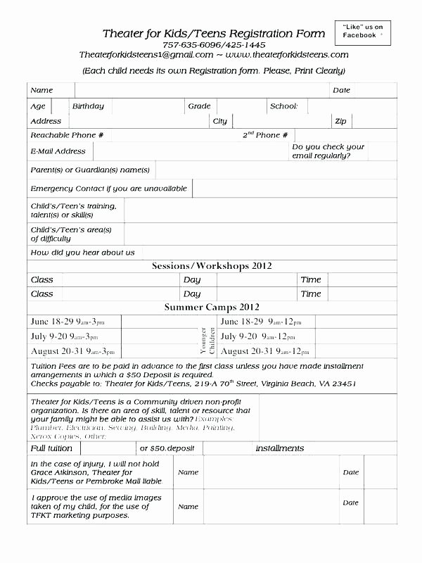 Summer Camp Registration form Template Fresh Installment Payment Agreement 3