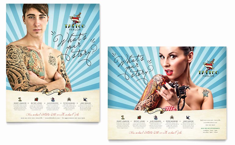 Tattoo Gift Certificate Template Unique Body Art &amp; Tattoo Artist Poster Template Word &amp; Publisher