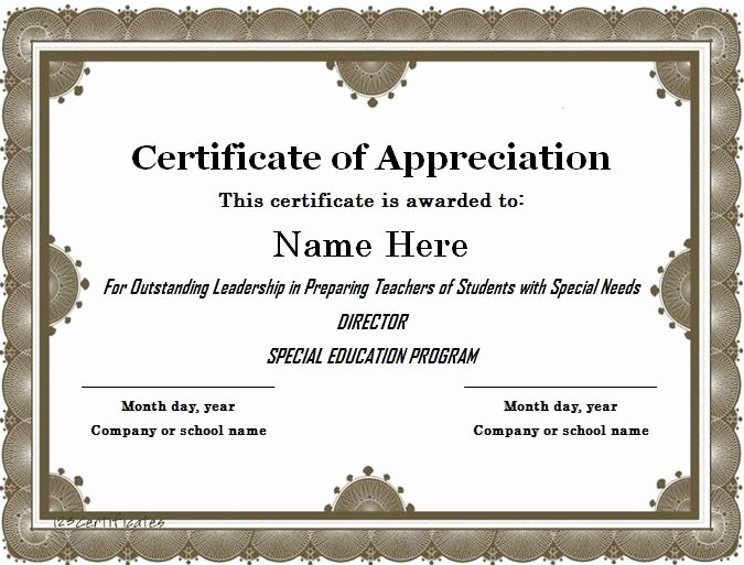 Teacher Appreciation Awards Printable Best Of 31 Free Certificate Of Appreciation Templates and Letters