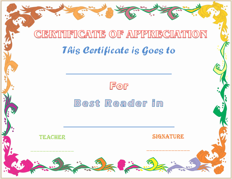 Teacher Appreciation Awards Printable New Certificate Of Appreciation Template for Accelerated