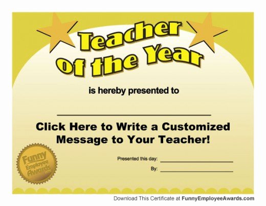 funny teacher awards