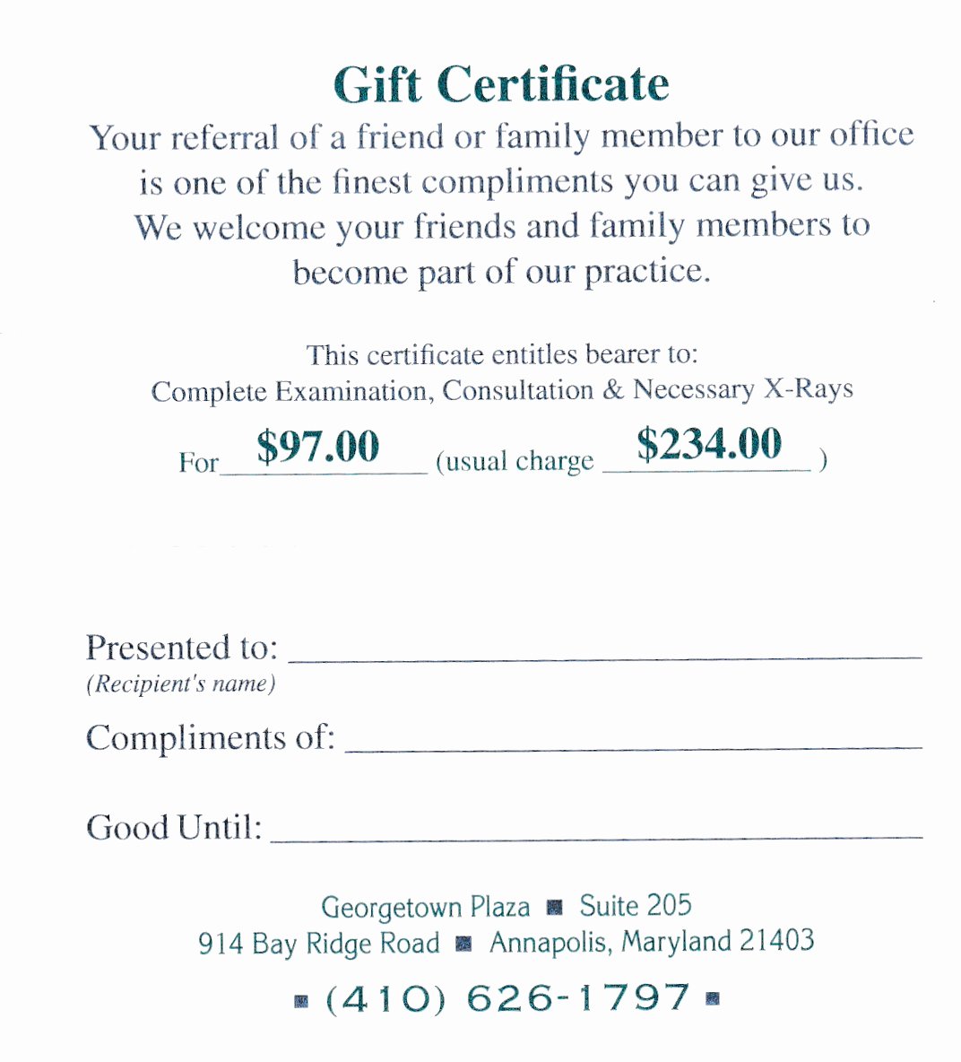Teeth Whitening Gift Certificate Template Inspirational Special Fers Deals &amp; Dental Patient Specials In