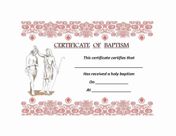 Template for Baptism Certificate Inspirational 47 Baptism Certificate Templates Free Printable Templates
