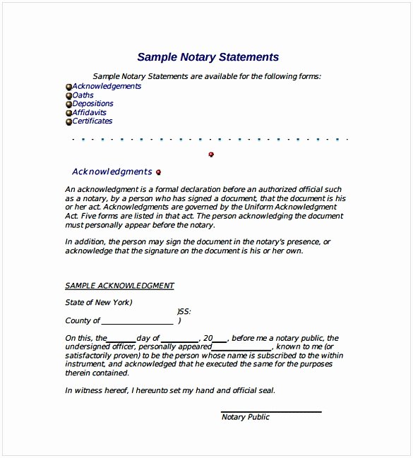 Template for Notarized Letter Lovely Notarized Letter Template