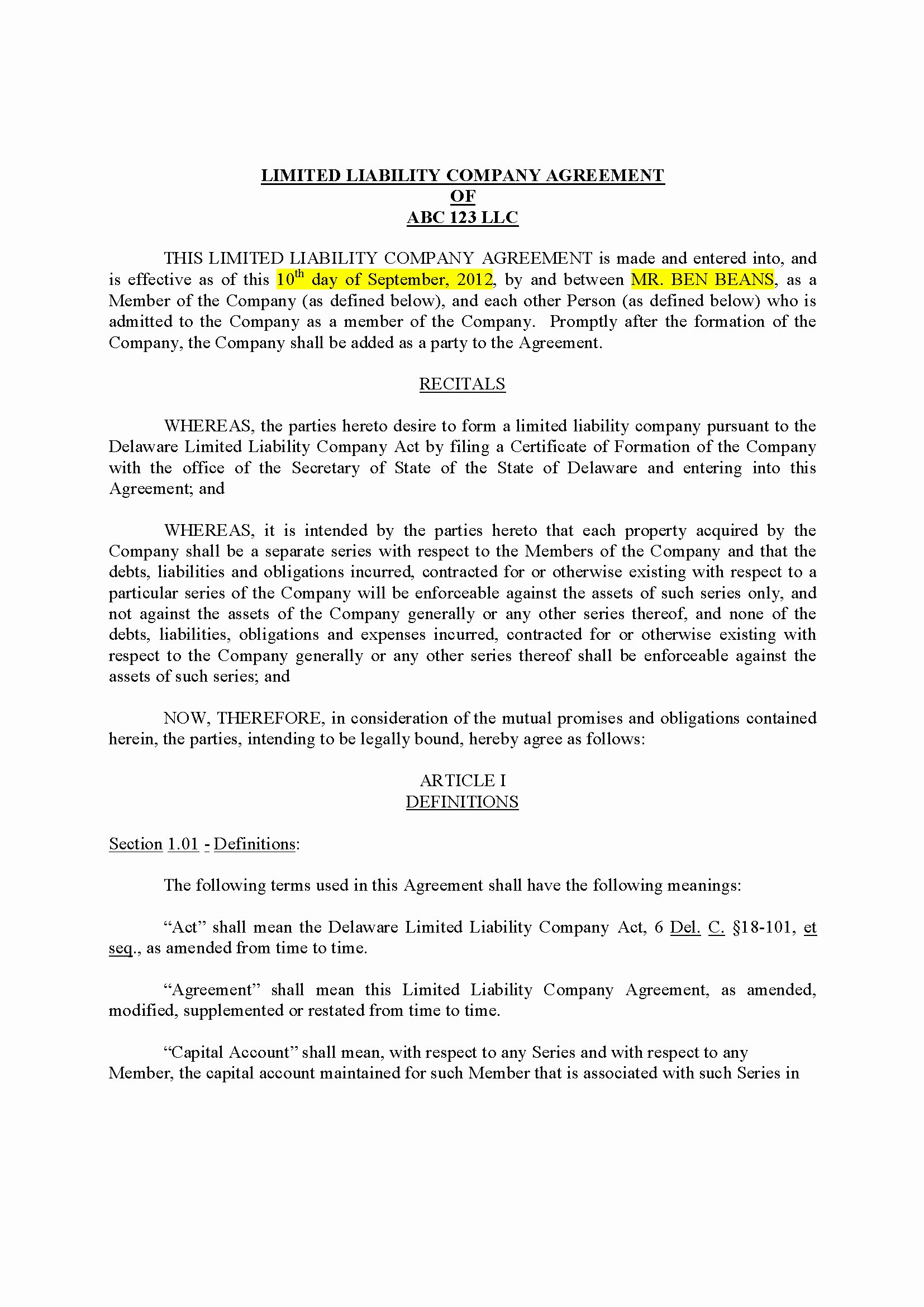 Texas bylaws Template Fresh Ohio Llc Operating Agreement 21 Pg Private Placement