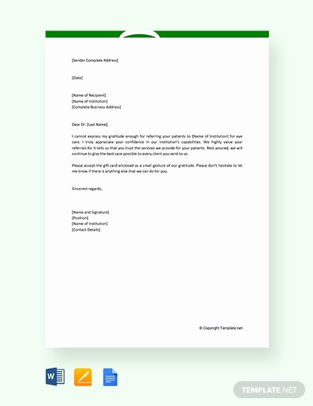 Thank You Letter for Referral Awesome 110 Free Thank You Letter Templates Word