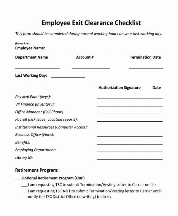 The Request Contains No Certificate Template Information Elegant Free 6 Sample Exit Clearance forms In Pdf