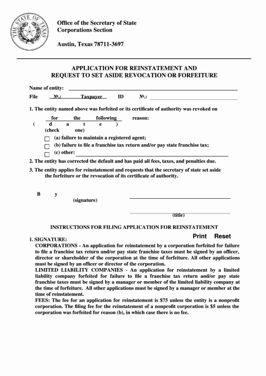 The Request Contains No Certificate Template Information Inspirational Fillable form 801 Application for Reinstatement and