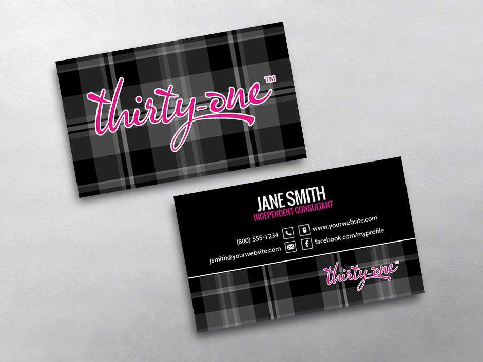 Thirty One Gift Certificate Template Elegant Thirty E Business Cards