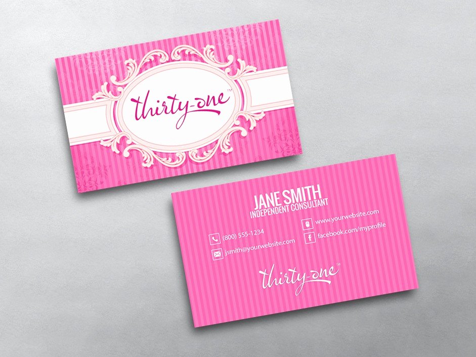 Thirty One Gift Certificate Template Lovely Thirty E Business Cards