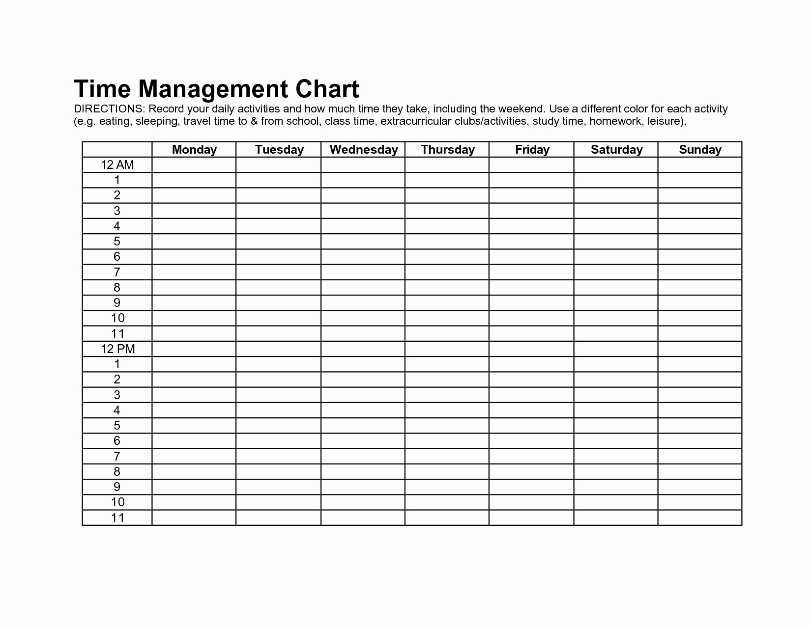 Time and Motion Study Template Best Of Daily Chart Template Google Search Bored