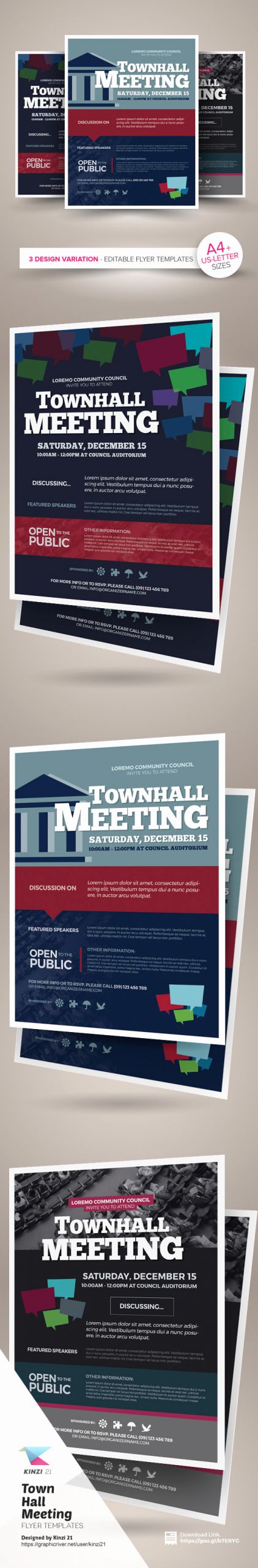 Town Hall Meeting Template Awesome town Hall Meeting Flyer Templates On Behance