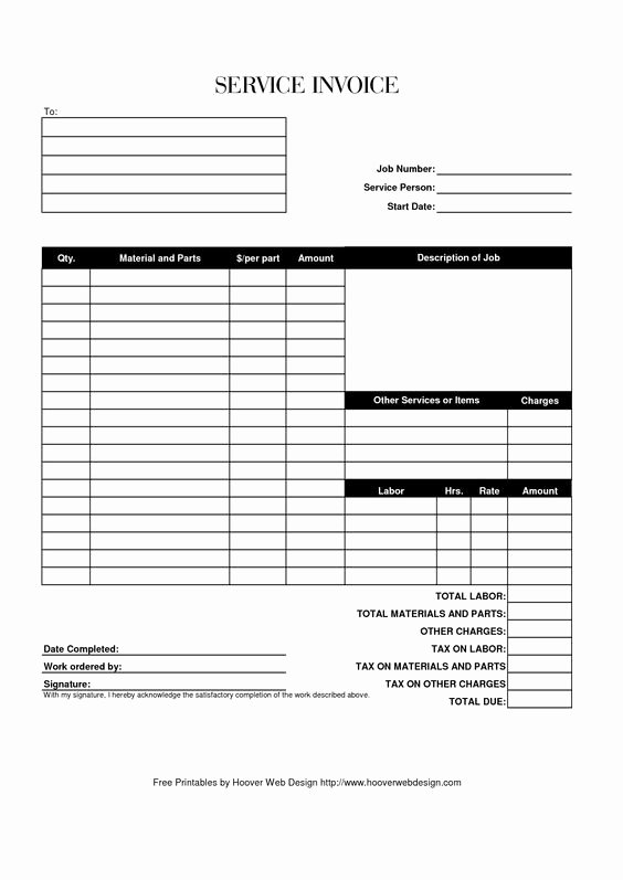 Tree Service Invoice Template New Hoover Receipts