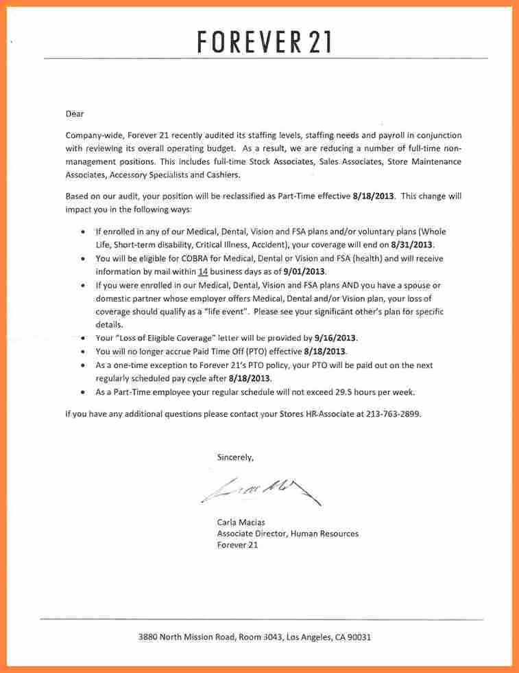 Two Weeks Notice for Retail Fresh 3 Sample Two Weeks Notice Letter Retail