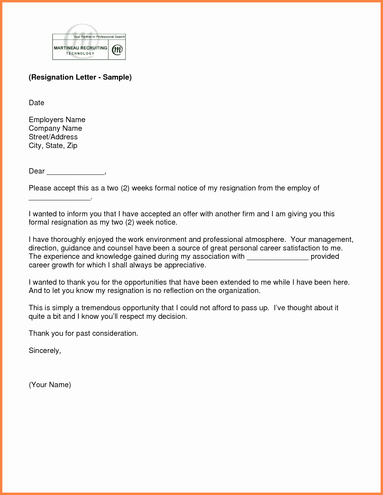 Two Weeks Notice Template Retail New 9 2 Weeks Notice Letter Sample Retail