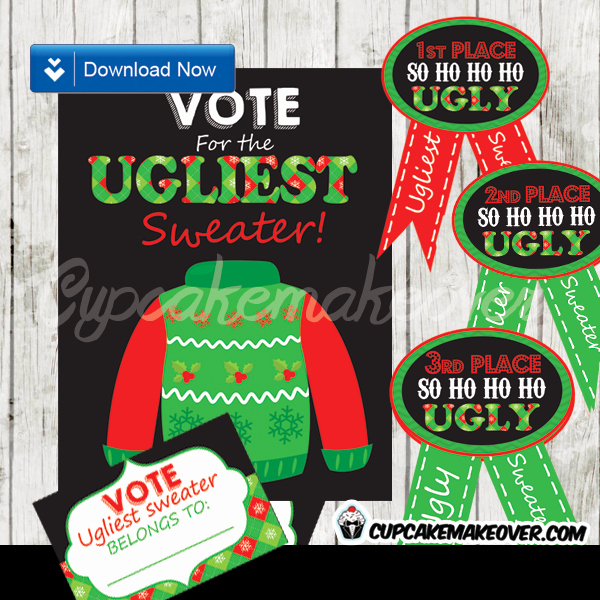 Ugly Sweater Certificate Template Lovely Printable Ugly Sweater Ballots