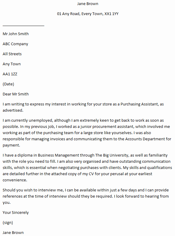 Unemployment Letter Sample Unique Unemployed Cover Letter Example Learnist