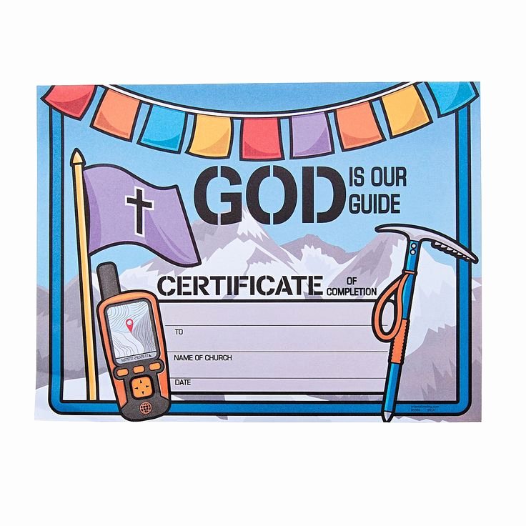 Vacation Bible School Certificate Of Completion Awesome the Highest Power Certificate Of Pletion